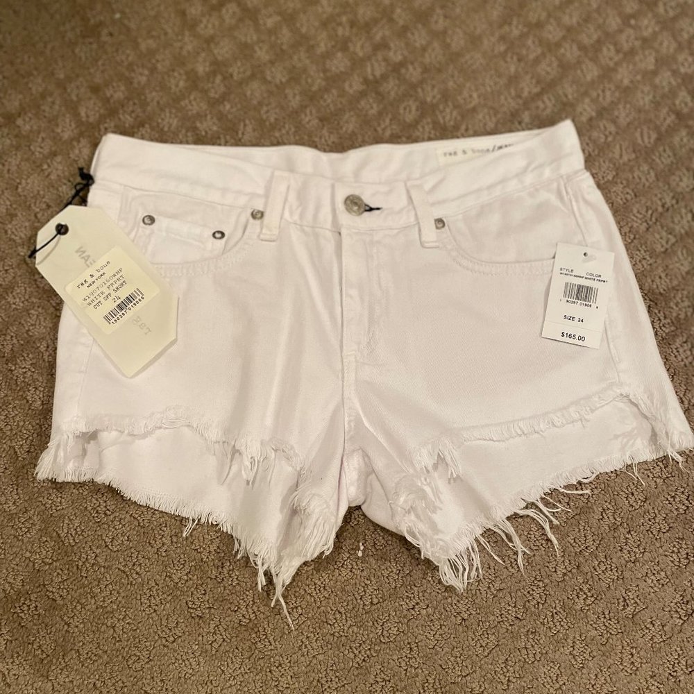 rag & bone White FRPRT Cut Off Shorts - Size 24